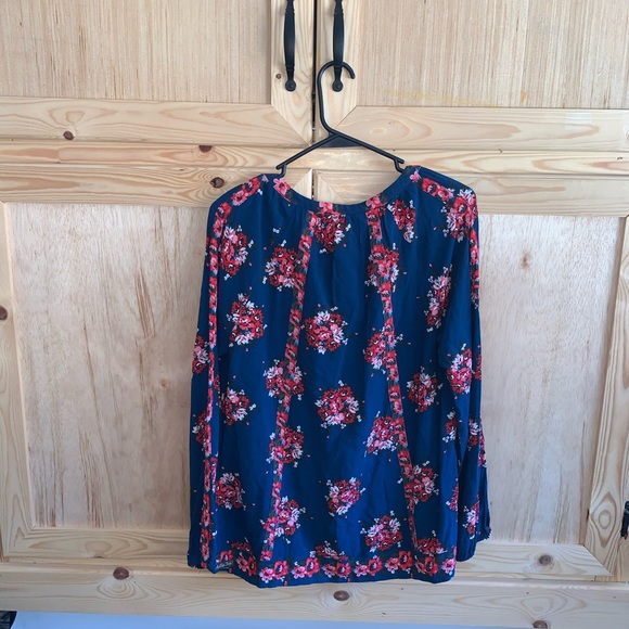 Matilda Jane blue floral pop-over blouse shirt size S - Picture 2 of 5
